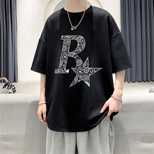 230g重磅纯棉短袖t恤男大码半袖半截袖 DX17328-P20图片