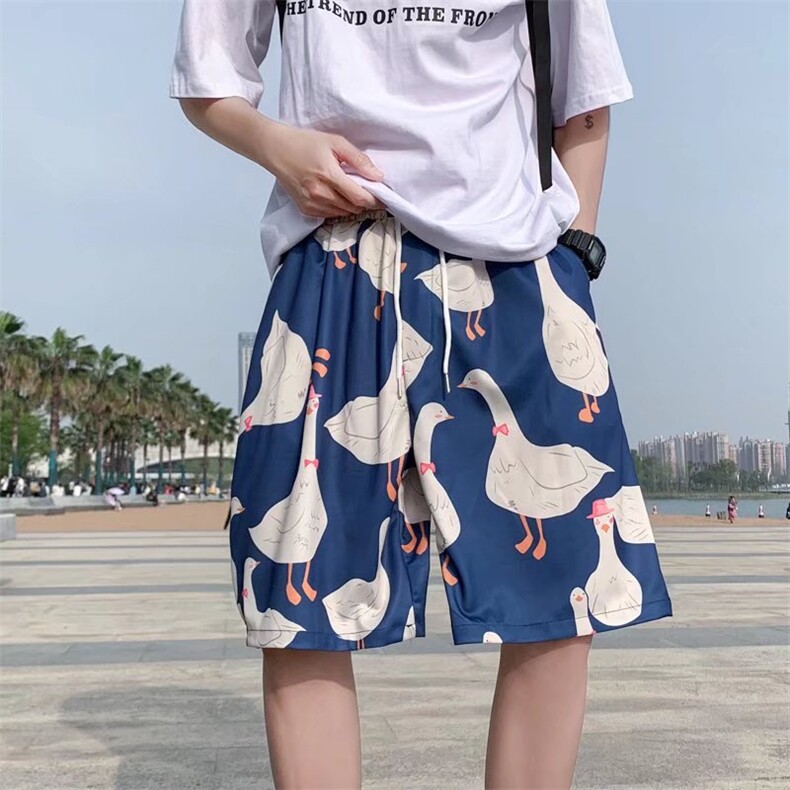潮流潮男时尚潮牌夏季休闲裤五分裤运动裤大码SK18P28图片