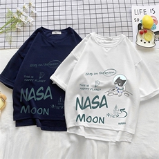 Q11187-P30NASA春夏季七分袖t恤男大码五分袖男短袖中袖小清新，男装T恤，电商A040