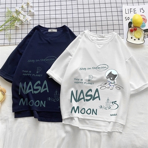 Q11187-P30 NASA春夏季七分袖t恤男大码五分袖男短袖中袖 小清新图片