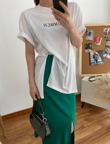 amberzhang2021NEW夏装开叉T，女装，AMBER ZHANG