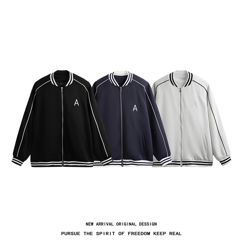 WY208/P75春装新款高品质不起球刺绣卫衣男立领棒球服潮外套,男装卫衣,电商基地A050