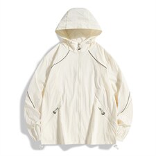 UPF50+有报告凉感轻薄透气宽松大码潮流防晒服DQC658-P48，男装防晒衣，电商B306