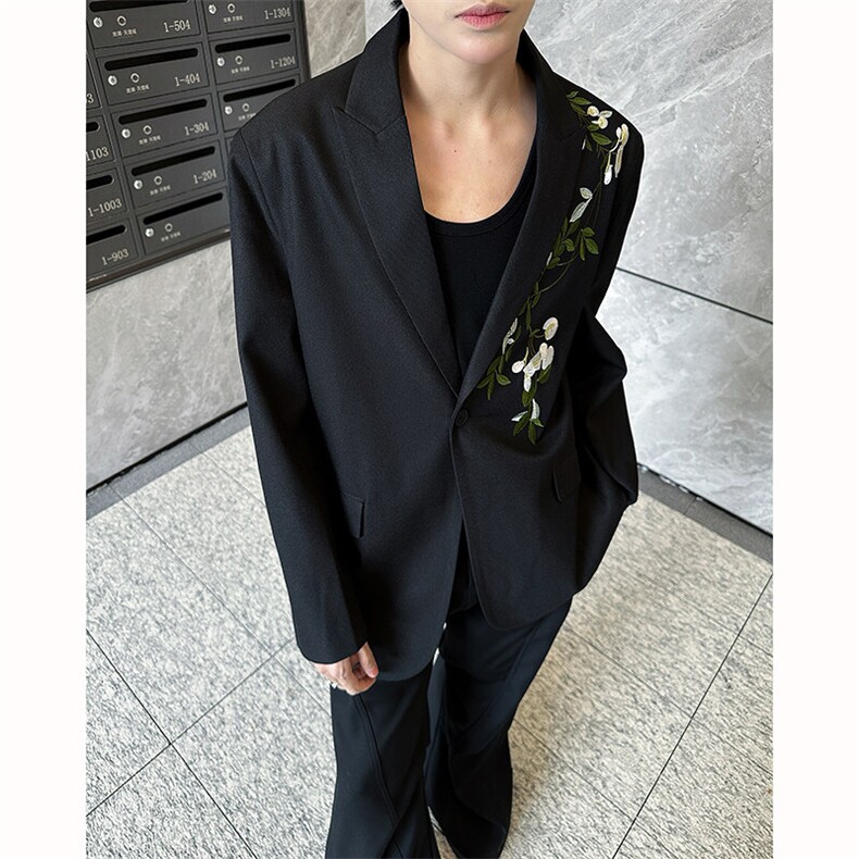 现货25重工刺绣新中式礼服木槿花婚服西装外套xz110-p128,男装西服,电商B288