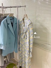 春季新款花连衣裙，女装连衣裙，唇蔻