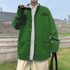 秋季软糯外套男潮ins宽松百搭开衫男针织衫外穿休闲毛衣M847-P48，男装针织衫/毛衣，星座512-2
