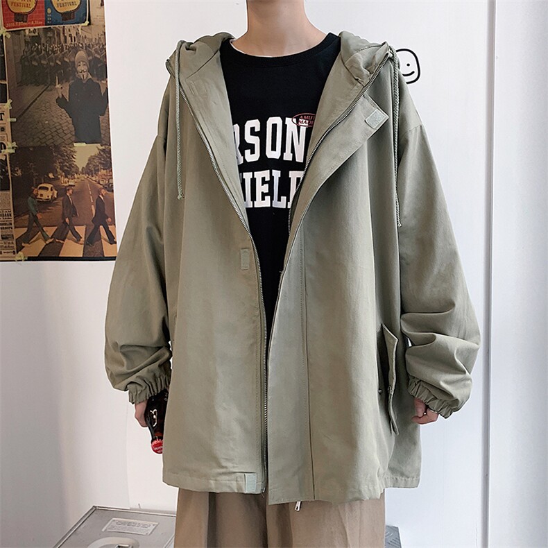 JK41077-P85纯棉连帽夹克男士大码工装夹克男外套男,男装夹克,电商A040