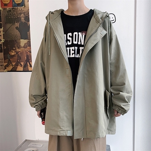 JK41077-P85纯棉连帽夹克男士大码工装夹克男外套男图片