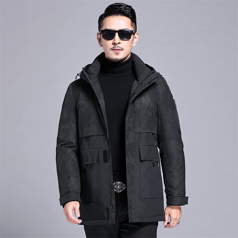 B2156钱塘2020-3冬季继续90白鸭绒连帽羽绒服男装羽绒服P245,男装羽绒服,钱塘207-3