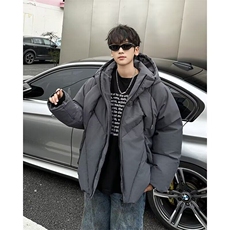 棉服外套男士韩版潮流高街帅连帽保暖2024冬季ins棉服MF295-P113，男装棉衣，星座412-2