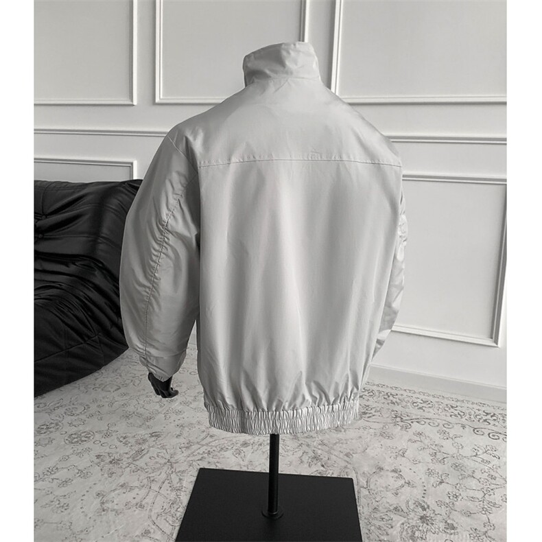 1美式罗纹拼接袖子褶皱大码M-5XL教练夹克男JK78056P69控105，男装夹克，星座226-2