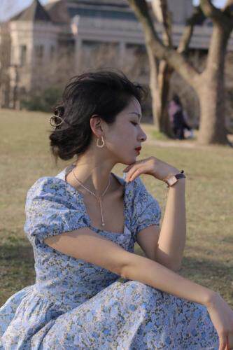 2039法式桔梗连衣裙，女装连衣裙，Mu Mu