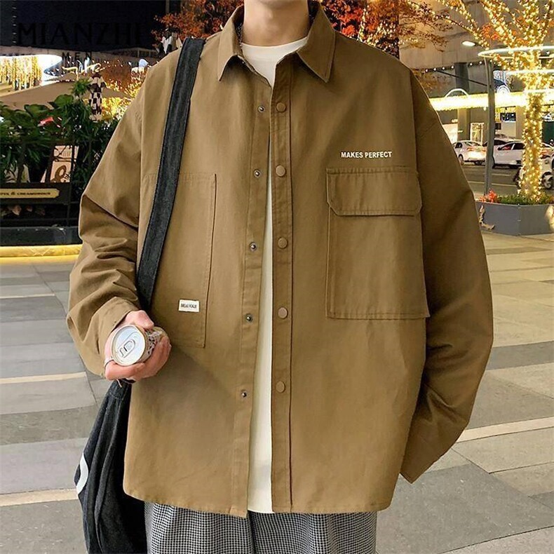 WASSUPHAPPY休闲衬衫夹克男春秋季高品质青少年新款工装开衫外套,男装夹克,星座1005-4