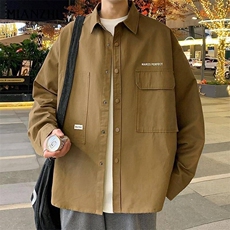 WASSUPHAPPY休闲衬衫夹克男春秋季高品质青少年新款工装开衫外套，男装夹克，星座1005-4