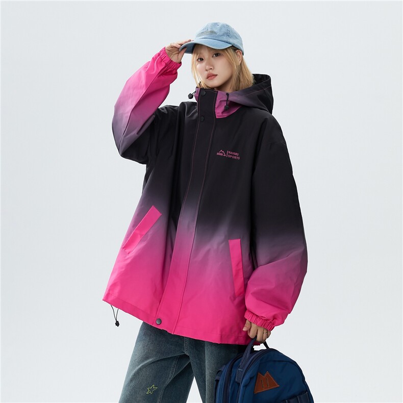 XZ-230-1JK602秋中性风宽松轻奢扎染渐变三防休闲连帽夹克P78控98，男装夹克，星座230-1