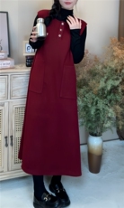 2025新款春秋穿搭简约圆领无袖打底衫设计感连衣裙单件,女装连衣裙,亿东羊绒,清河羊绒市场 2025新款春秋穿搭简约圆领无袖打底衫设计感连衣裙单件,女装连衣裙,亿东羊绒,清河羊绒市场