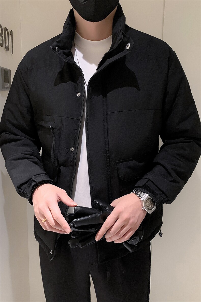 冬季工装潮流加厚韩版棉衣外套棉服小伙店主风MY923特P75,男装棉衣,星座301B-1