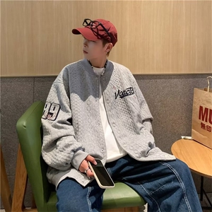 棒球服男外套男秋季美式潮牌夹克2024新款高街宽松Y6589-P65图片