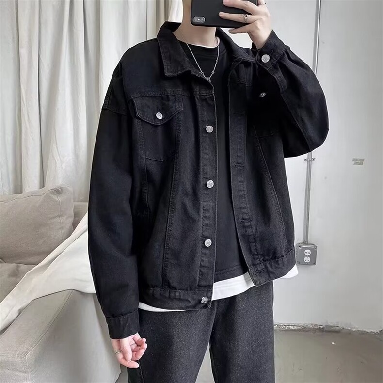 牛仔外套男秋季复古痞帅工装休闲夹克ins潮牌百搭上衣JK094-p55,男装工装外套,星座1008