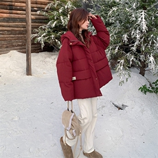 xian货学院风红色小棉服AD761-P165K258，女装棉衣/棉服，2B187