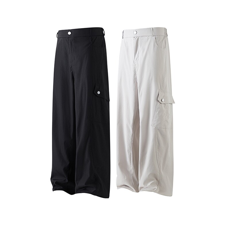 白底大码宽松直通多口袋工装裤休闲裤长裤A014-DY25255-P55,男装工装外套,电商A014