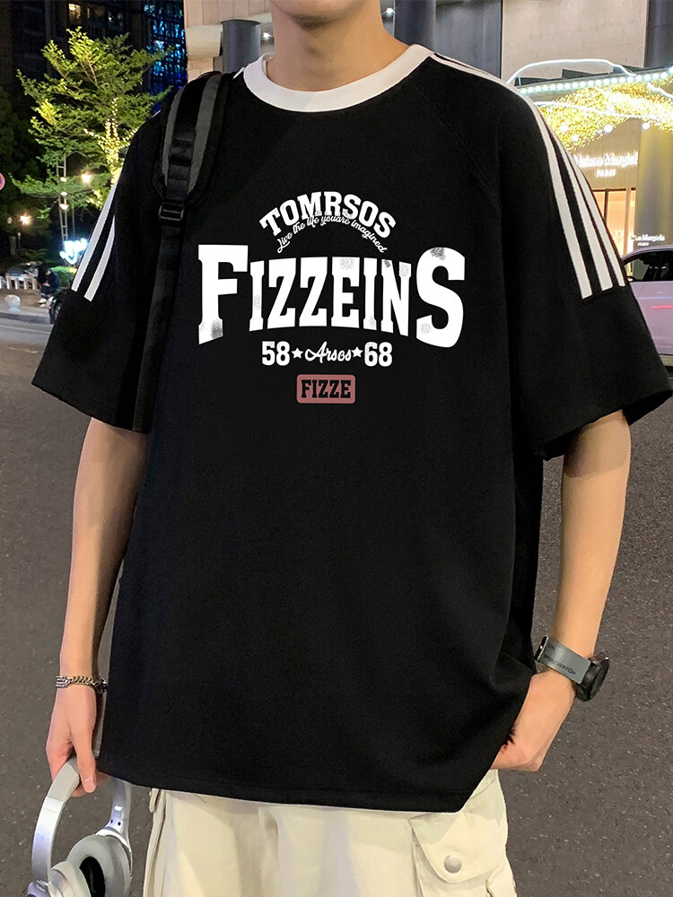 CT003大码宽松纯棉运动圆领体恤衫oversize短袖T恤男重磅T,男装T恤,星座304A-1