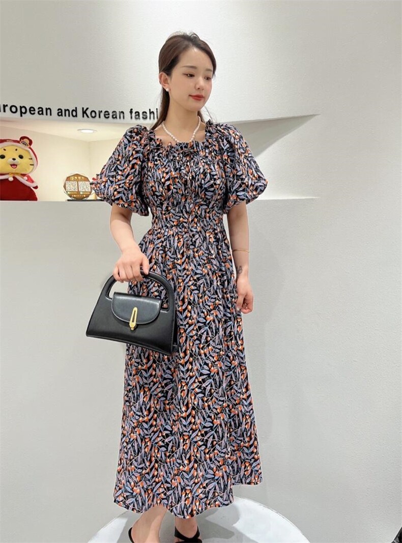 夏季新款碎花连衣裙，女装连衣裙，起奢(7F)
