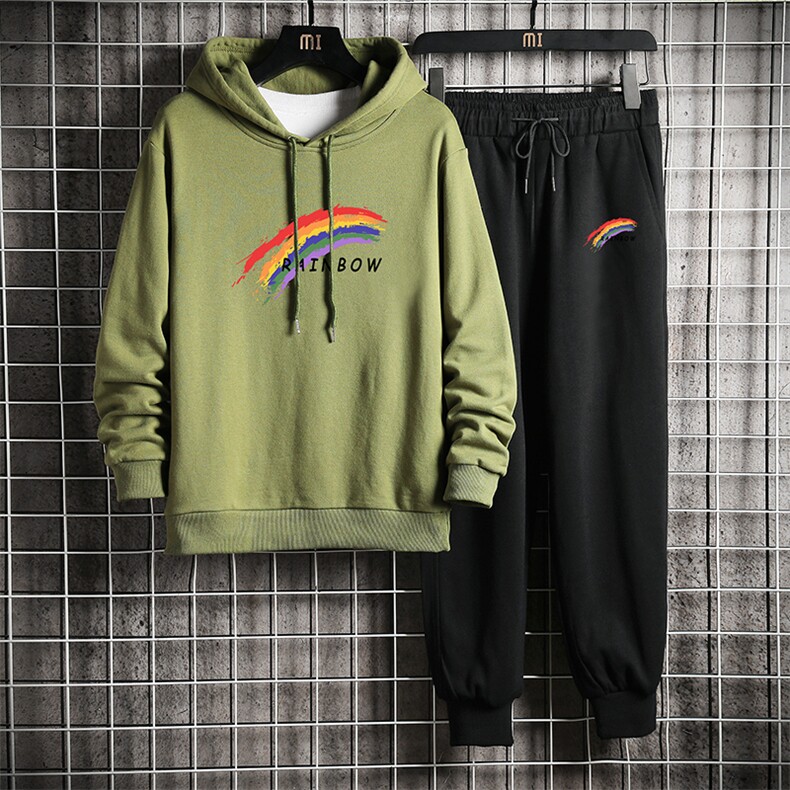 TL8064-P80连帽卫衣套装男运动套装两件套长袖运动服网格挂拍,男装休闲套装,电商A040A