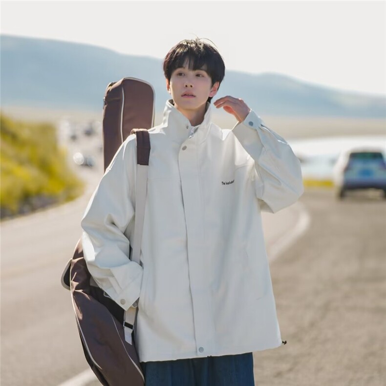 04港风简约户外秀牧亦扬防风登山服夹克PU皮外套-PY066,男装夹克,星座1002-2