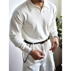 针织衫套头毛衣翻领重磅保暖男士POLO长袖外套美式秋冬季MY9207，男装针织衫/毛衣，星座516A