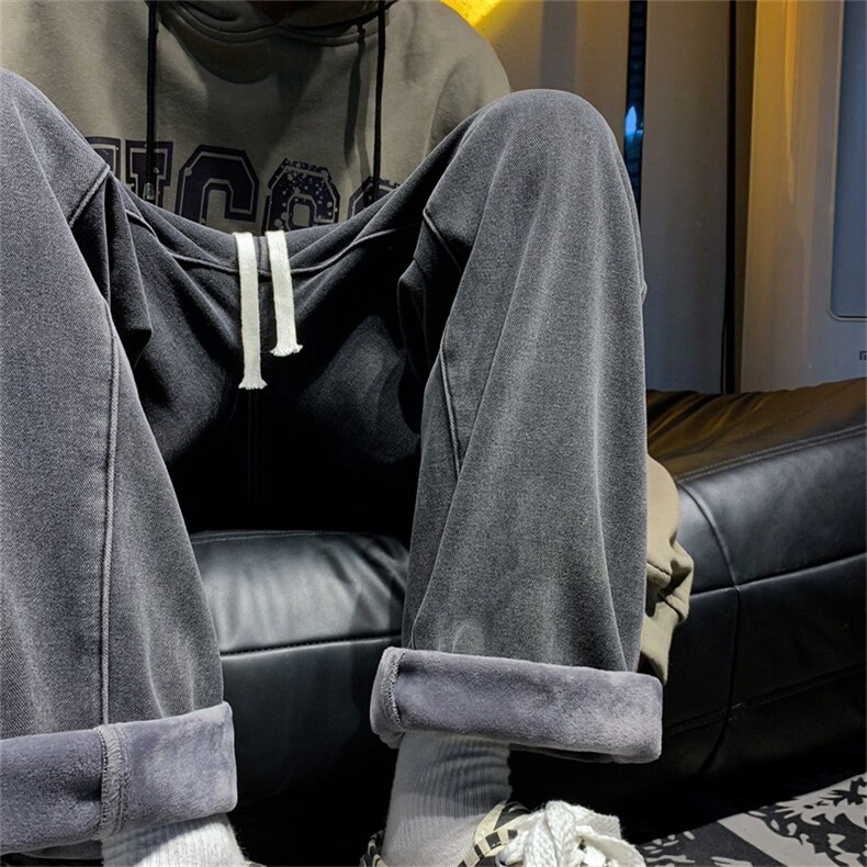 秋冬牛仔裤男直筒裤子加绒加厚休闲长裤A080-9291-常规P35加绒P45,男装牛仔裤,电商A080