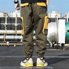 2021春季新款潮流男士拼色工装裤运动休闲九分裤男A438-292，男装休闲裤，电商A438