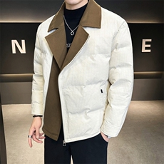 店主风~冬季翻领拼接棉衣外套G8002/P125，男装棉衣，电商B331