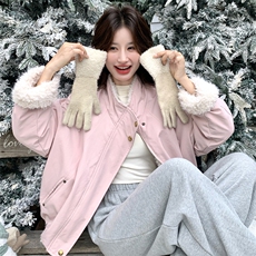 现货立领羊羔毛外套2C117-1811P175K268，女装棉衣/棉服，2C117