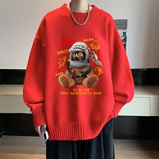 半高领毛衣男士大码针织衫男毛线衣男M18281-P45加绒款-P65，男装针织衫/毛衣，电商A040