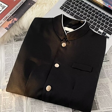 热血街区衣服中山装年轻人制服学院风休闲民风班服W1157-P50，男装工装外套，星座1109-3