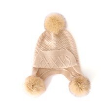 秋冬季35%保暖舒适无压感三毛球帽子，帽子，轩妮羊绒