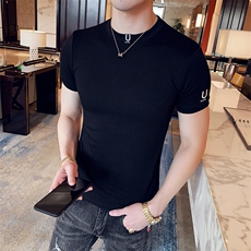 2024夏季新款运动休闲修身圆领短袖T恤男H33-p38，男装T恤，电商D303