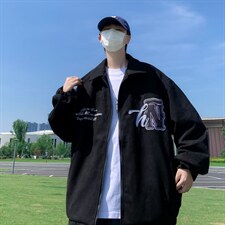 美式复古高街刺绣鹿皮绒棒球服男街头痞帅ins潮全刺绣W1145P75，男装夹克，星座1116-2