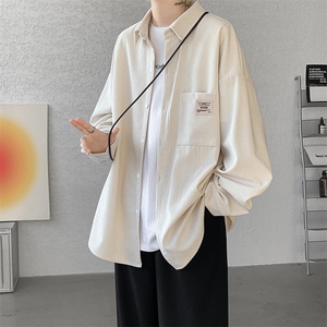 衬衫男秋季新款港风宽松长袖灯芯绒衬衣CS025-P38(现货）图片