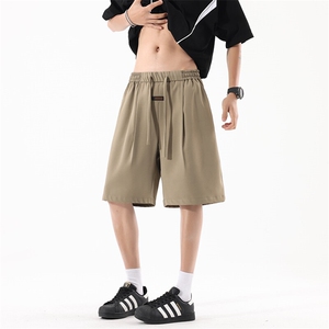 模特-美式高街潮牌休闲宽松系带五分短裤男夏 9032-P38图片