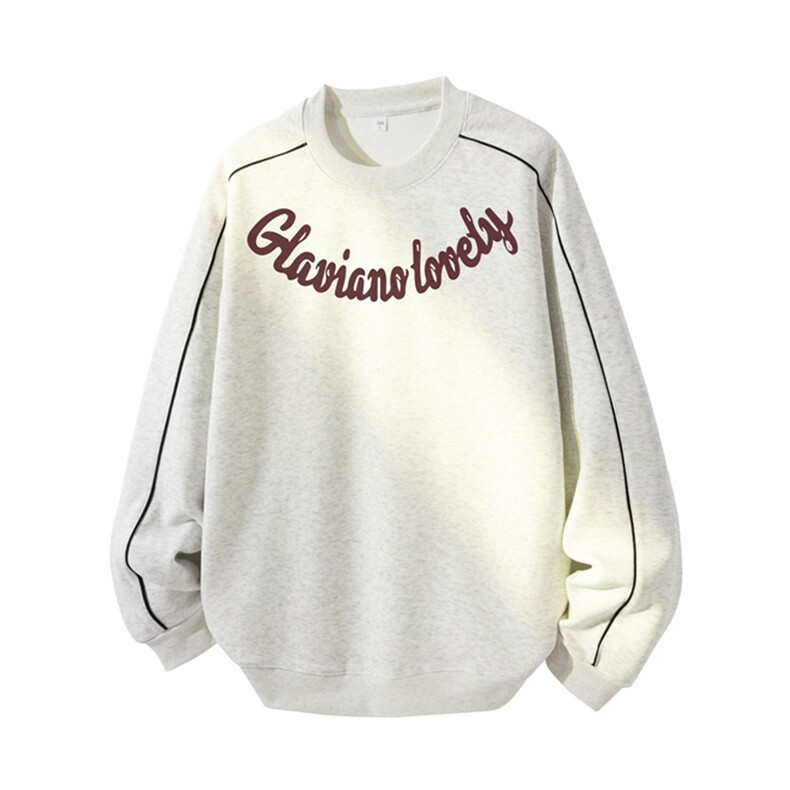 得物供货、复合重磅420克现货圆领卫衣宽松HD019-1-YLT25241-P35，男装卫衣，电商019-1