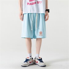 HD74237-P22华夫格短裤男大码宽松五分裤男直筒中裤，男装休闲裤，电商A040