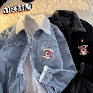JK3033-P75-限价108 M-5XL 现货加绒羊羔毛牛仔棉服cityboy图片