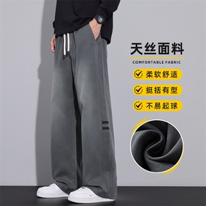 莱赛尔男士秋季宽松直筒美式潮牌垂感阔腿水洗休闲长裤Z2577-P50图片