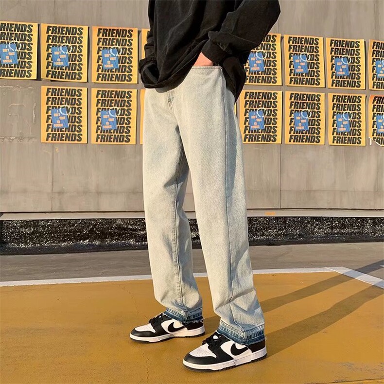 新款春季水洗牛仔裤直筒阔腿N191P43,男装牛仔裤,星座1116-2