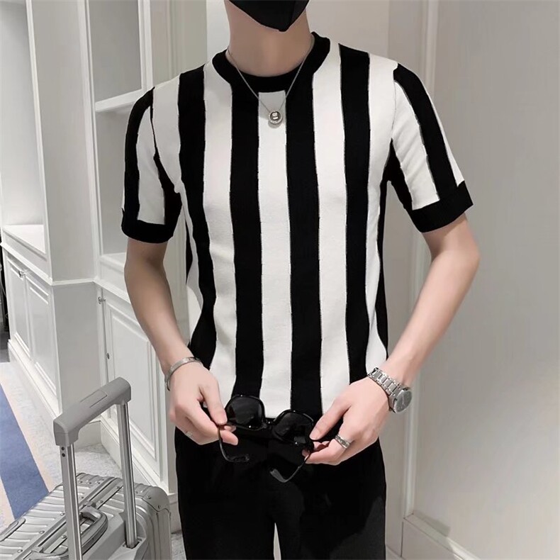 男春季潮韩版宽松百搭情侣冰丝短袖针织衫S250P42,男装针织衫/毛衣,星座1116-2