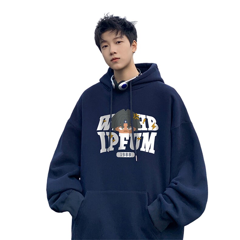 ！连帽圆领卫衣男装港风帽衫男LM86-P35,男装卫衣,电商B367