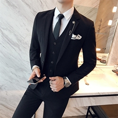 夏季薄款纯色西服三件套礼服商务西装SJT-W7012-P250，男装西服，星座1012