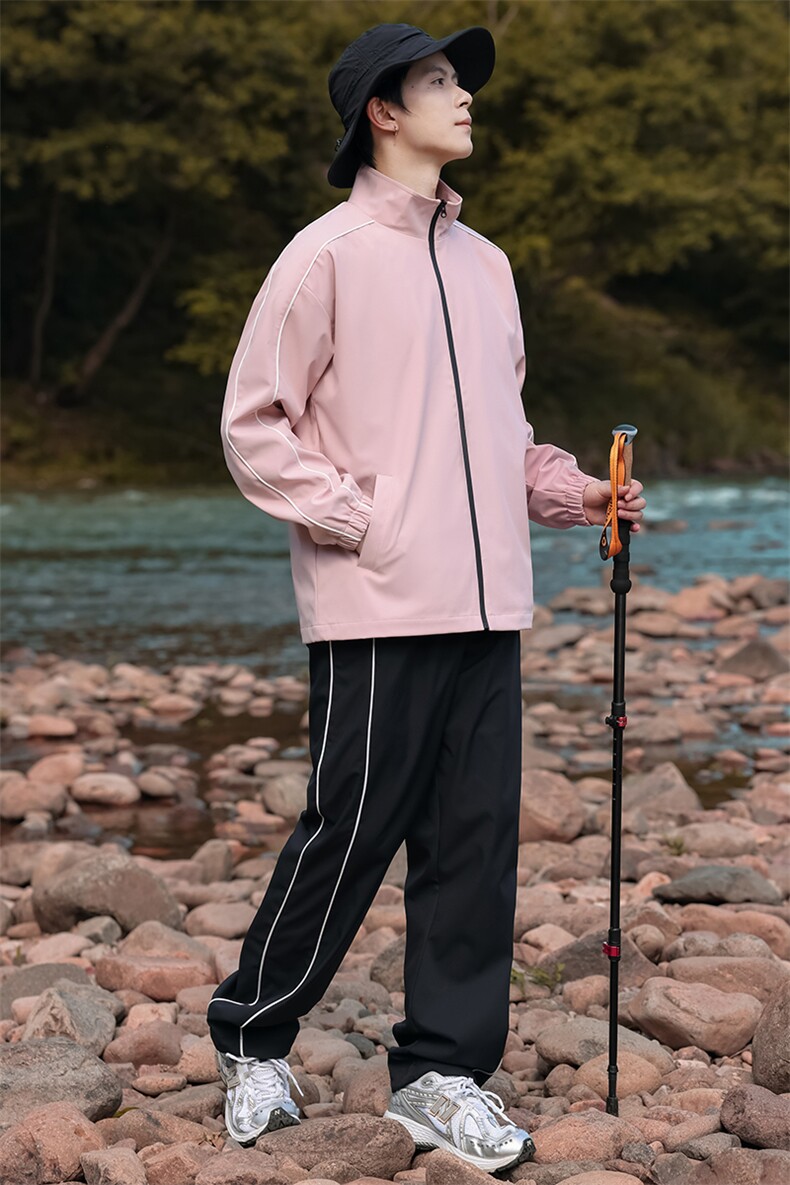 抖音直播秋季户外登山情侣大码港风休闲运动套装男D06P75,男装休闲套装,电商B226